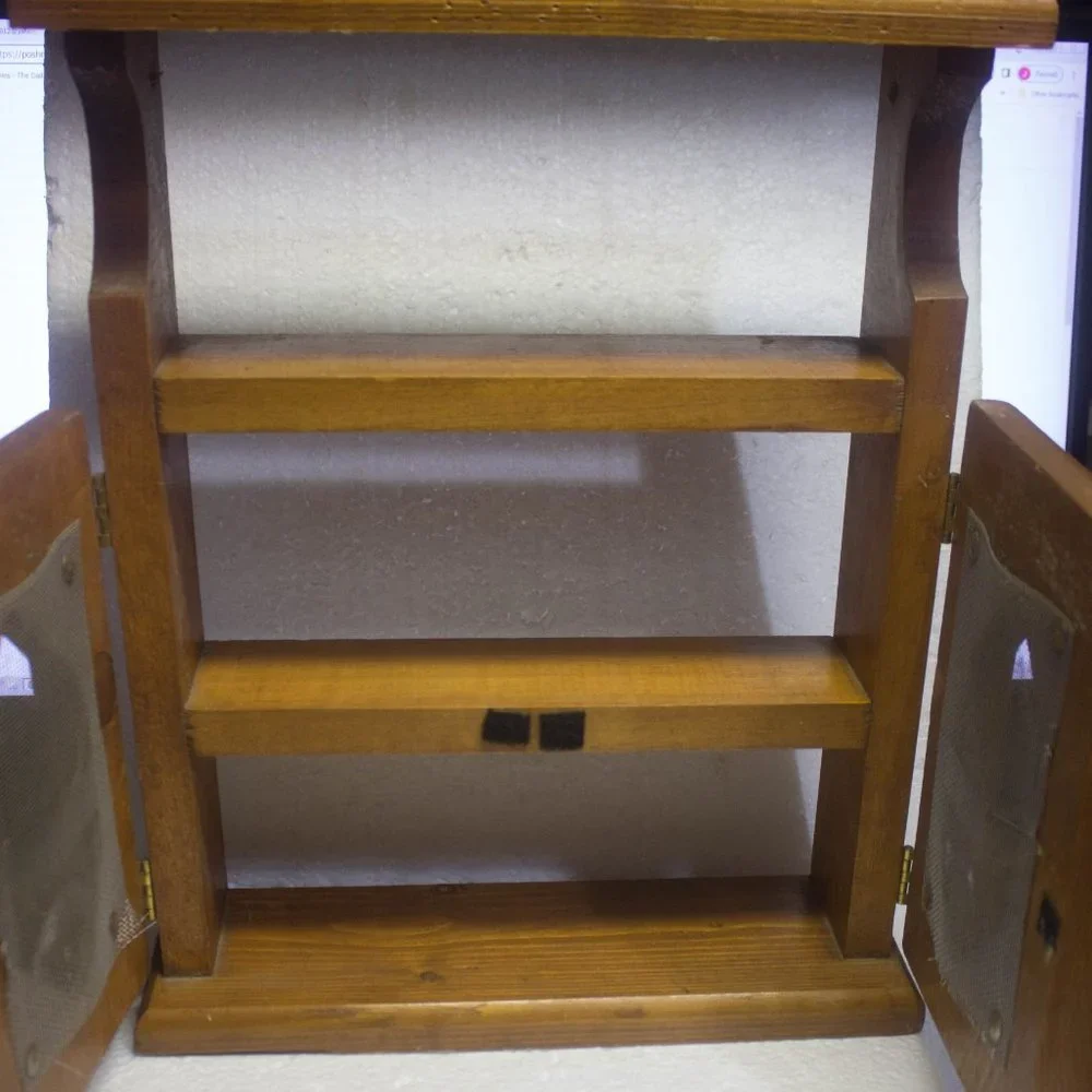 Handmade Wood Cabinet with Doors